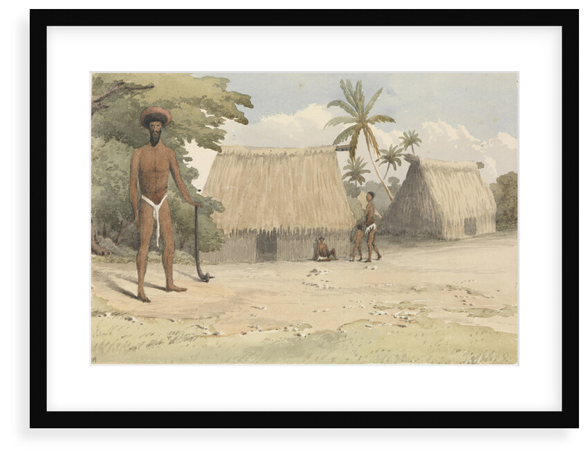 Feejee hair-dressing; from one Tanoa's younger sons, Octr 7th 1849 [Fiji] by Edward Gennys Fanshawe