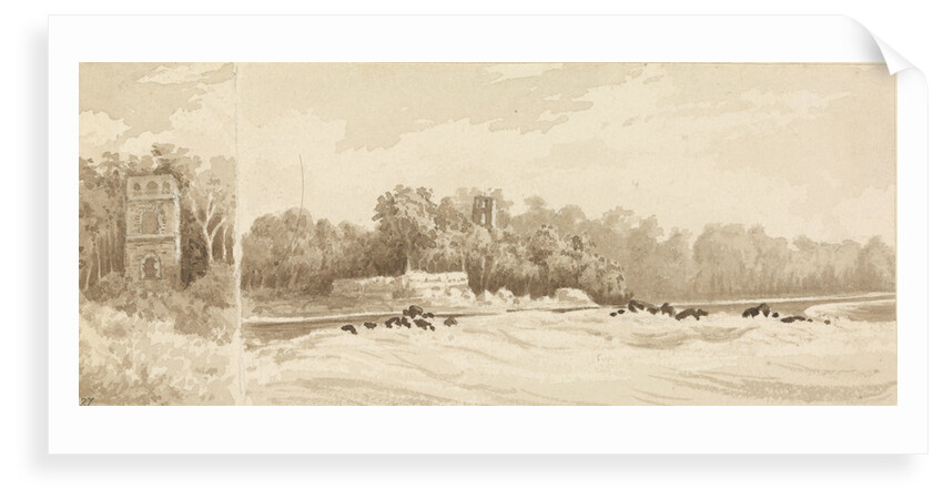 Ruined tower on the site of the old town of Panama, destroyed by Morgan the Buccaneer in 1670, March 1850 by Edward Gennys Fanshawe