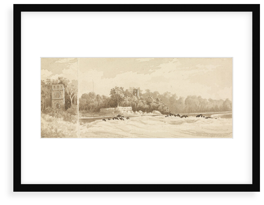 Ruined tower on the site of the old town of Panama, destroyed by Morgan the Buccaneer in 1670, March 1850 by Edward Gennys Fanshawe