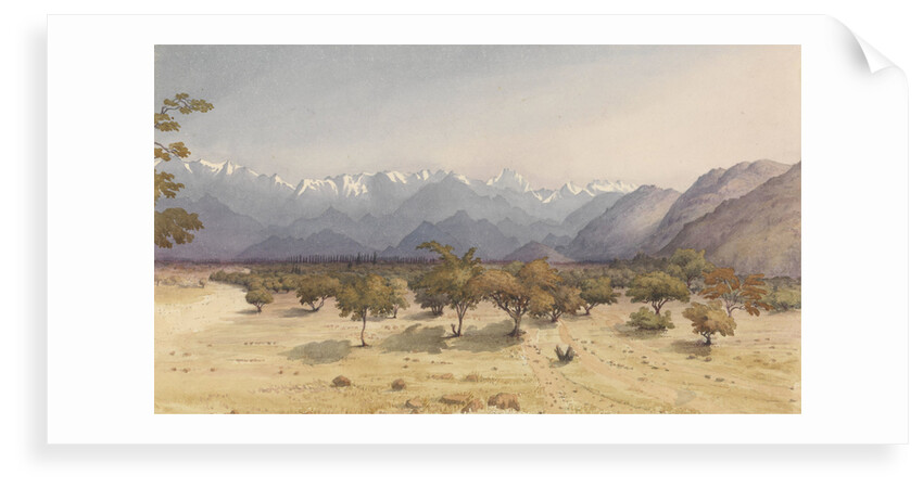 Two Leagues from Santa Rosa [Chile], Jany 14th 1851 [with the Andes and Aconcagua] by Edward Gennys Fanshawe