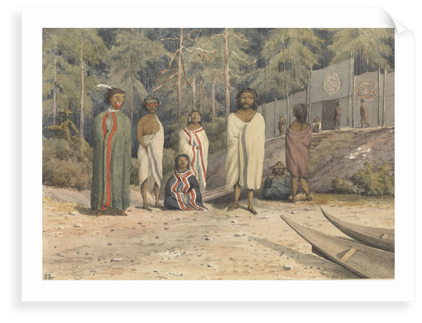 Indians at Fort Rupert, Vancouver's Island, July 1851 [Canada] by Edward Gennys Fanshawe