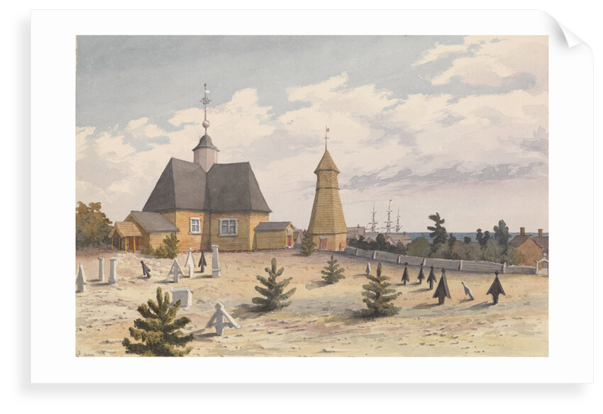 Church and Belfry at Hogland, Augt 24th 1855 [Finland] by Edward Gennys Fanshawe