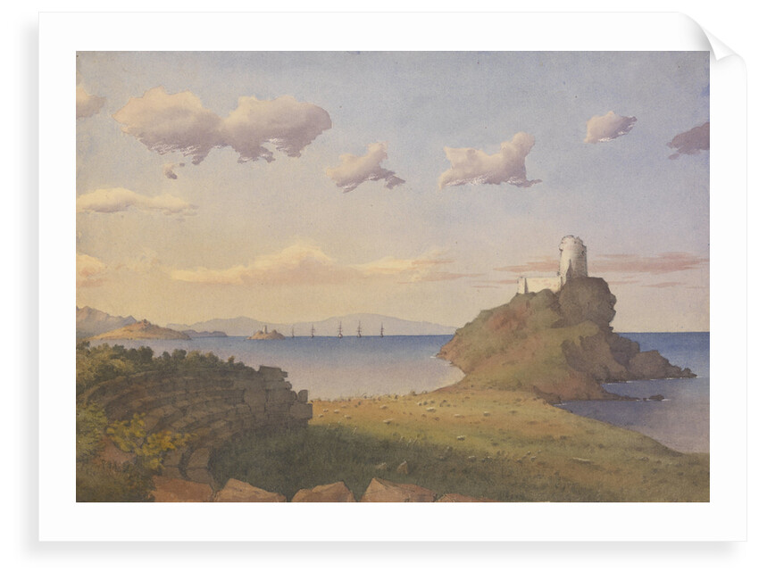 Ruins of Theatre at Nora. Coast at Pula, Bay of Cagliari, Sardinia, June 1857 by Edward Gennys Fanshawe