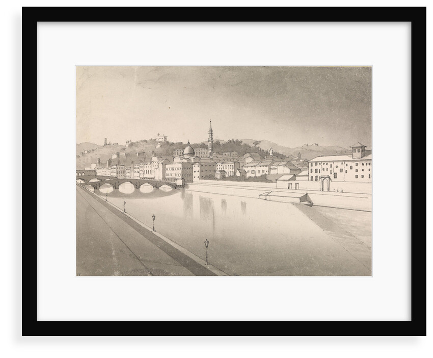 Florence from hotel window on the LungArno, July 1st 1857 [Italy] by Edward Gennys Fanshawe