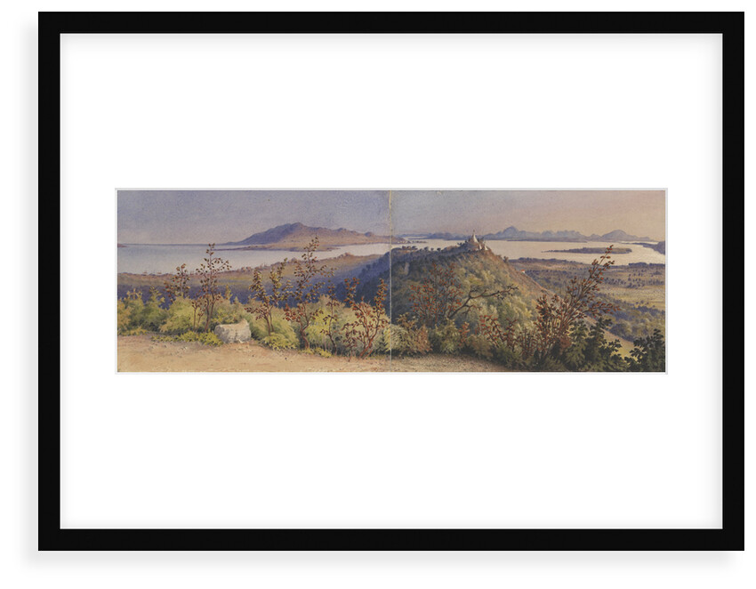 Moulmein [Burma] from one of the Pagodas on the hill behind the town, early morning, Feby 1846 by Edward Gennys Fanshawe