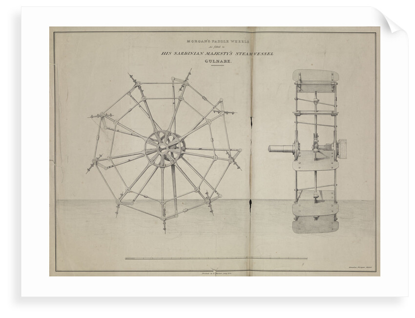 Morgan's Paddle Wheels as fitted to His Sardinian Majesty's steam vessel 'Gulnare by Amalia Morgan
