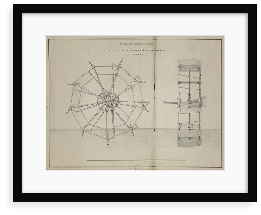 Morgan's Paddle Wheels as fitted to His Sardinian Majesty's steam vessel 'Gulnare by Amalia Morgan