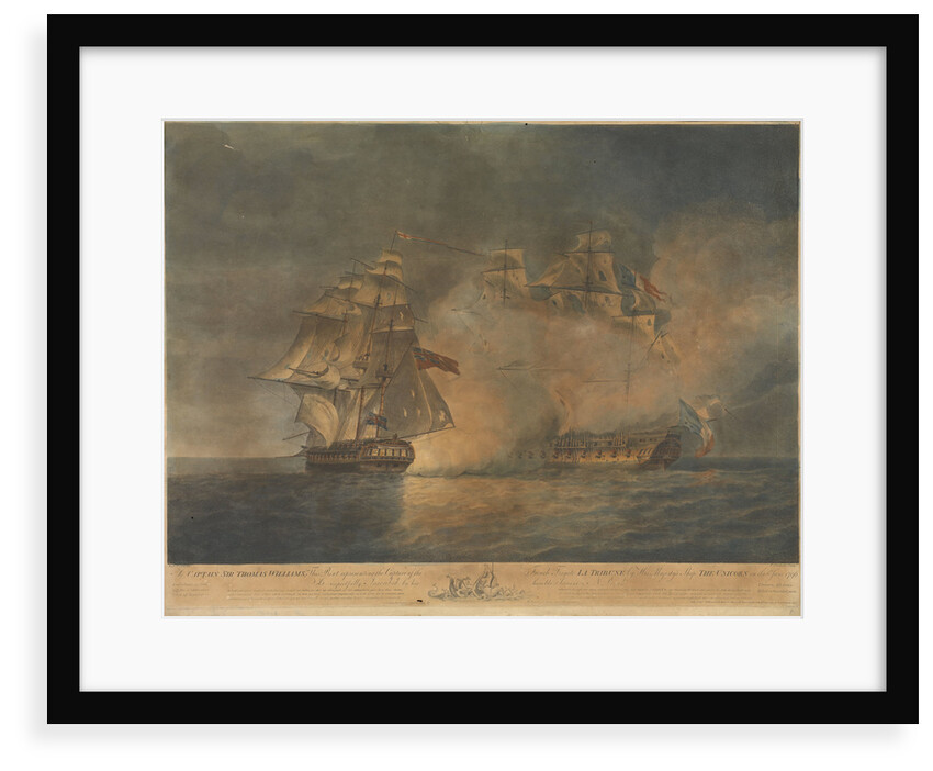 The capture of 'La Tribune' by HMS 'Unicorn', 8 June 1796 by Francis Chesham