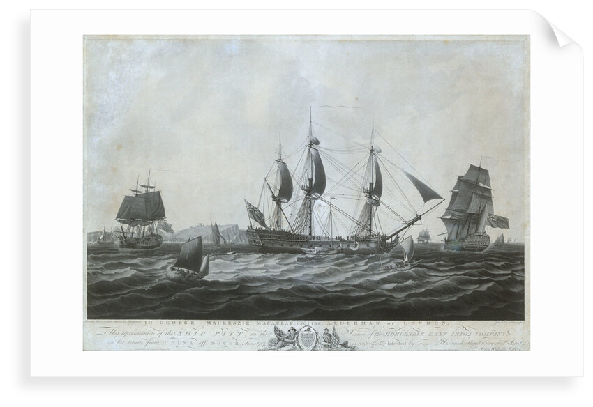 The 'Pitt' (circa 1787) near Dover returning from China 1787 by Dominic Serres