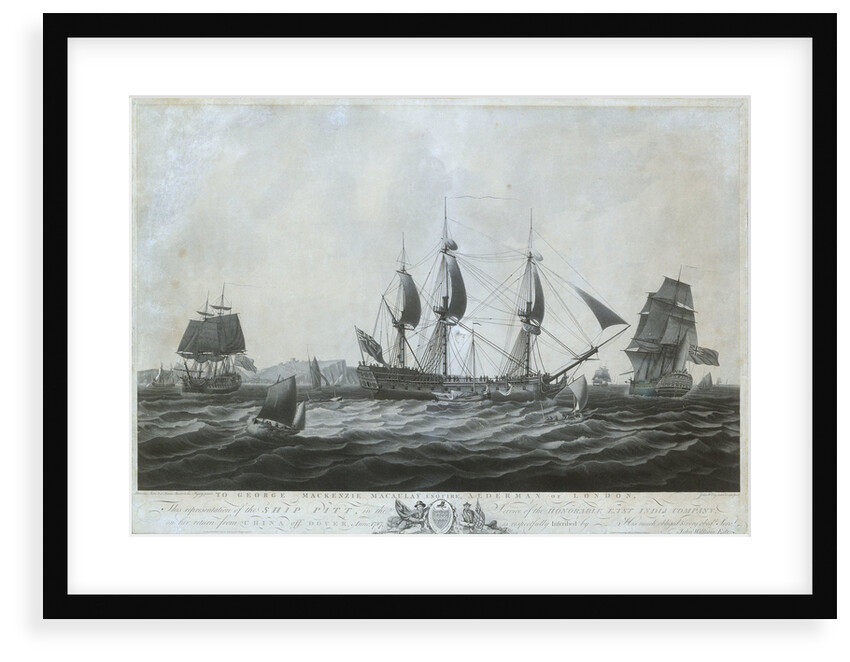 The 'Pitt' (circa 1787) near Dover returning from China 1787 by Dominic Serres