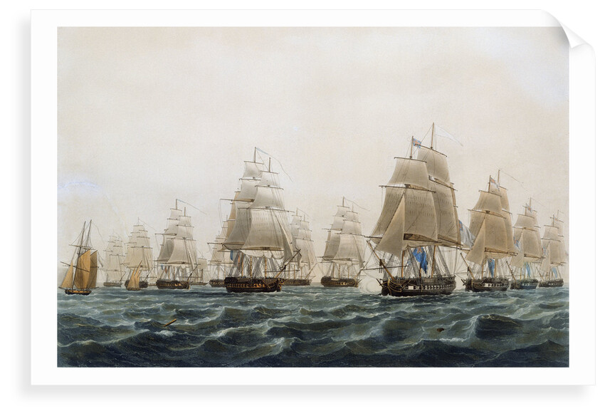 British frigates off the island of Lissa in the Adriatic, 13 March 1811 by Thomas Whitcombe