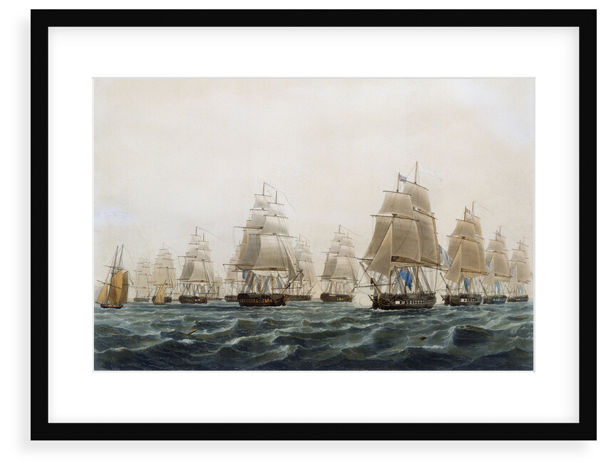 British frigates off the island of Lissa in the Adriatic, 13 March 1811 by Thomas Whitcombe