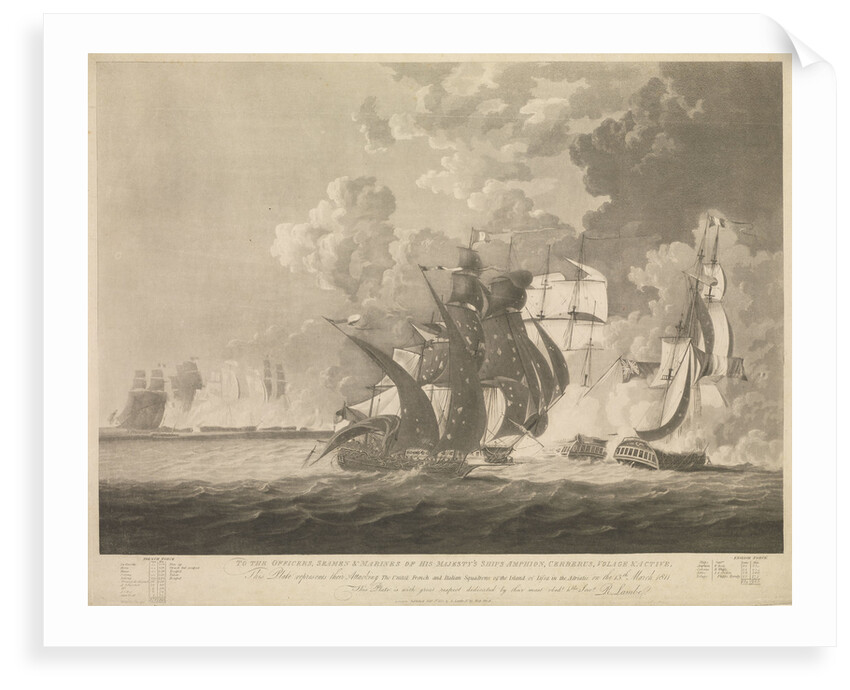 Defeat of the French and Italian squadron, 13 March 1811 by R. Lambe