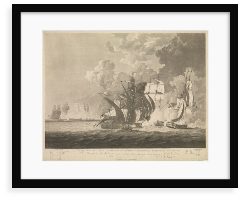 Defeat of the French and Italian squadron, 13 March 1811 by R. Lambe