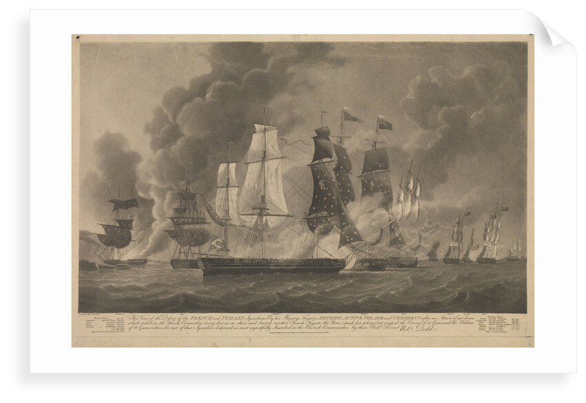 Defeat of the French and Italian squadron, March 1811 by Robert Dodd