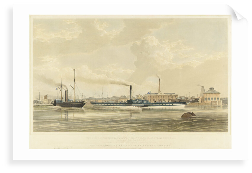 The iron steamers 'Meteor' and 'Prince of Wales' leaving Brunswick Wharf, Blackwall by S. D. Skillett