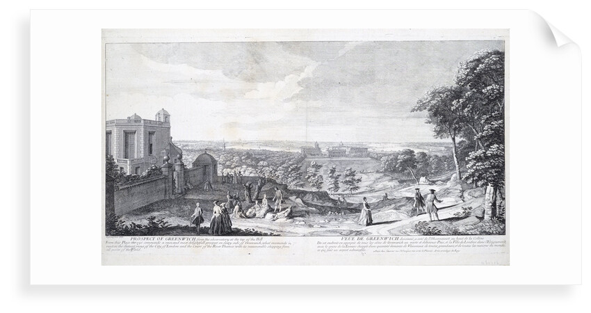 Prospect of Greenwich from the observatory at the top of the Hill ... distant views of London and the cours of the River Thames... by Jacques Rigaud