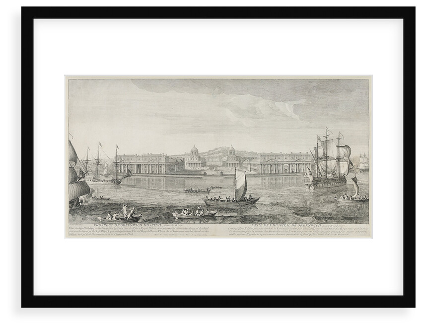 Prospect of Greenwich Hospital from the River...The Old Royal House where the Governor resides stands at the farther end of it at the entrance to Greenwich Park by Jacques Rigaud