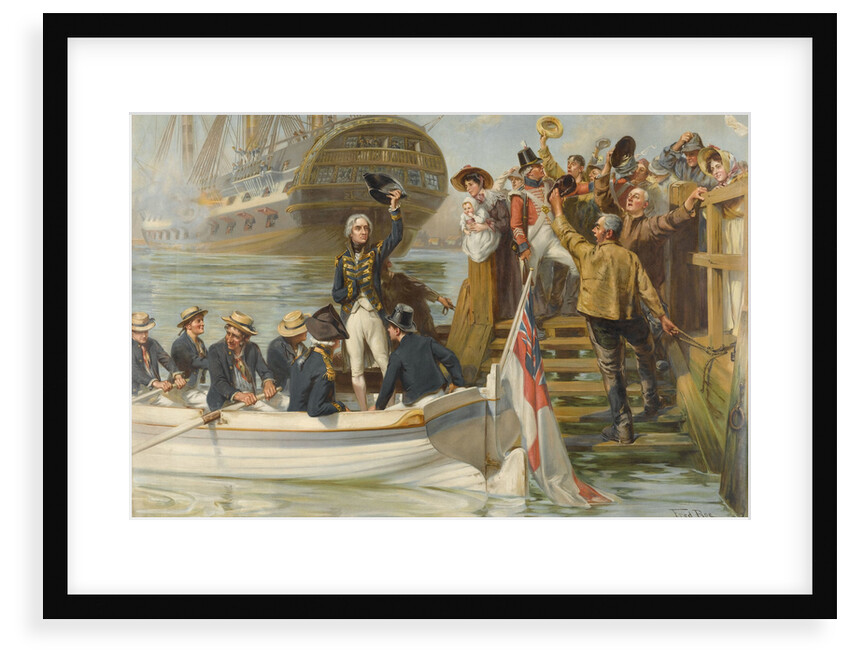 Good-Bye My Lads!' Nelson leaving Portsmouth to sail for Trafalgar on the 'Victory by Fred Roe