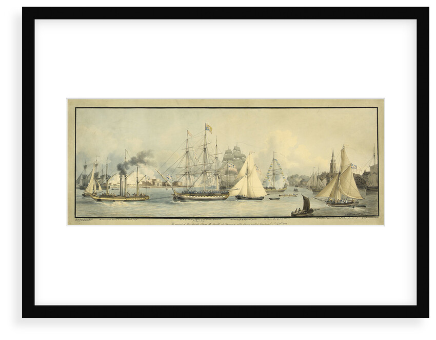The arrival of His Majesty George the Fourth at Gravesend, after having visited Edinburgh. 1st September 1822 by John Thomas Serres