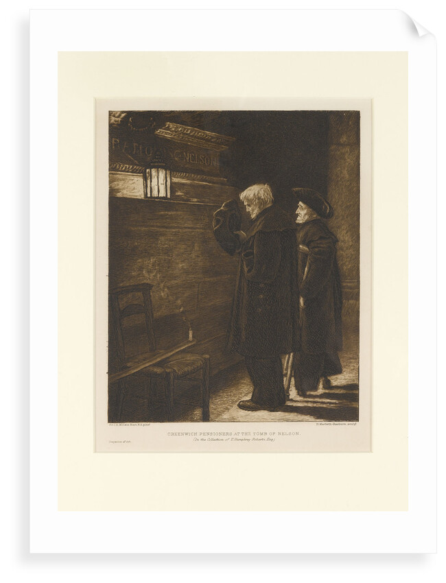 Greenwich Pensioners at the tomb of Nelson by John Everett Millais