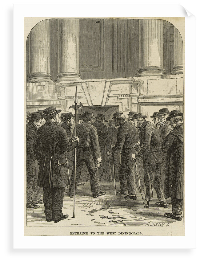 Entrance to the West Dining-Hall, Greenwich Hospital by M. Jackson