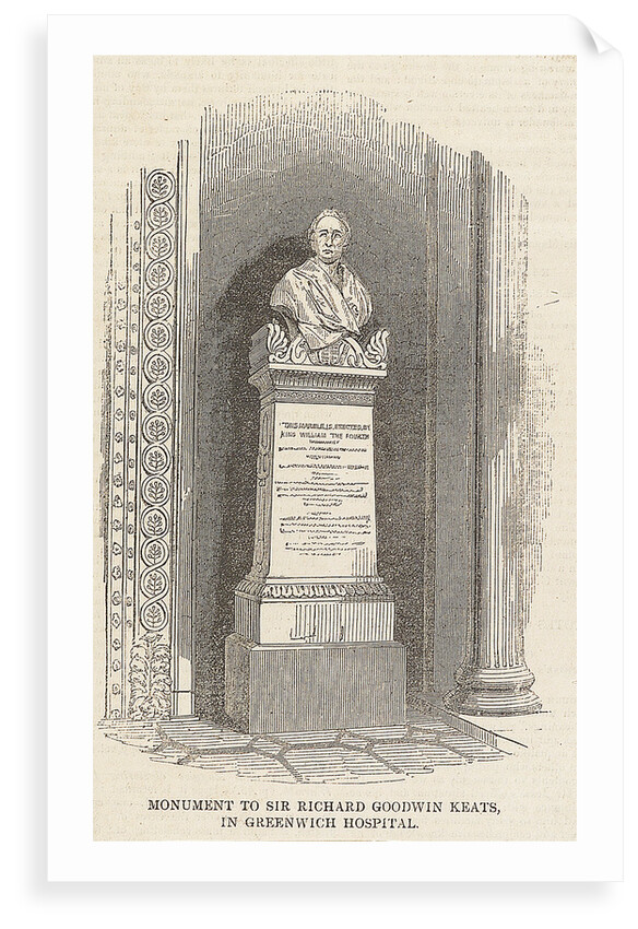 Monument to Sir Richard Goodwin Keats in Greenwich Hospital by Francis Chantrey