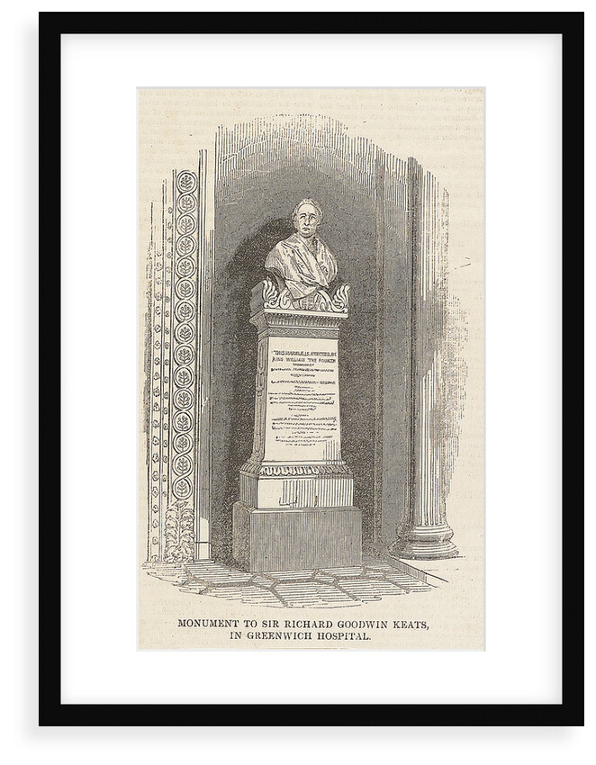 Monument to Sir Richard Goodwin Keats in Greenwich Hospital by Francis Chantrey