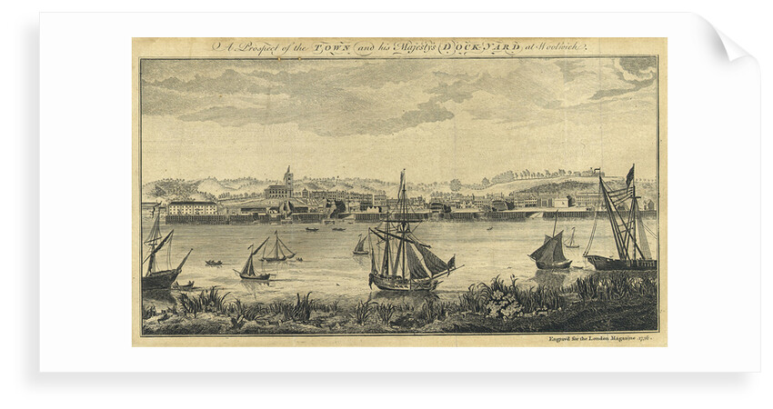 A Prospect of the Town and his Majesty's Dockyard at Woolwich by unknown
