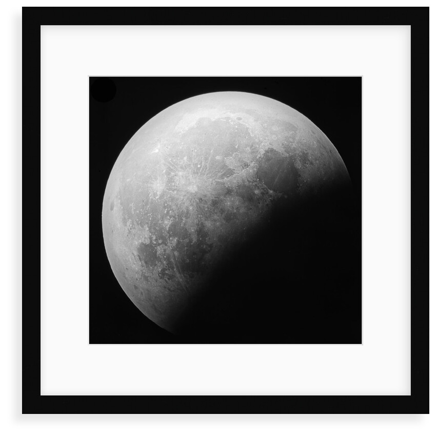 Astronomical glass plate slide of the Moon lunar eclipse (1910) by Unknown