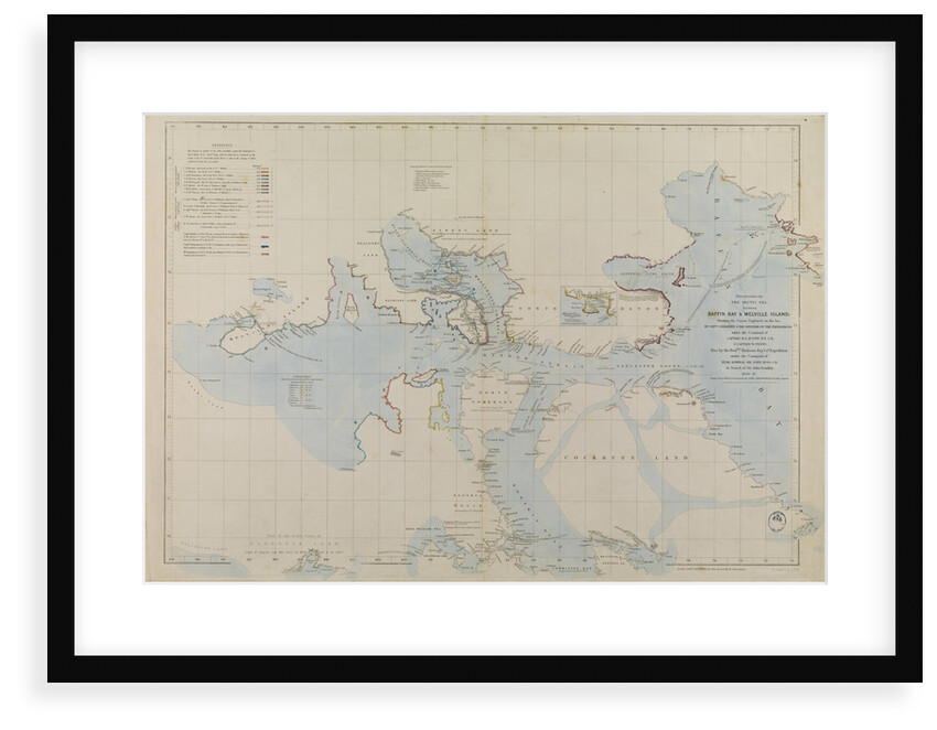 Enlarged plan of Erebus and Terror Bay - The winter quarters of Sir John Franklin by John Arrowsmith