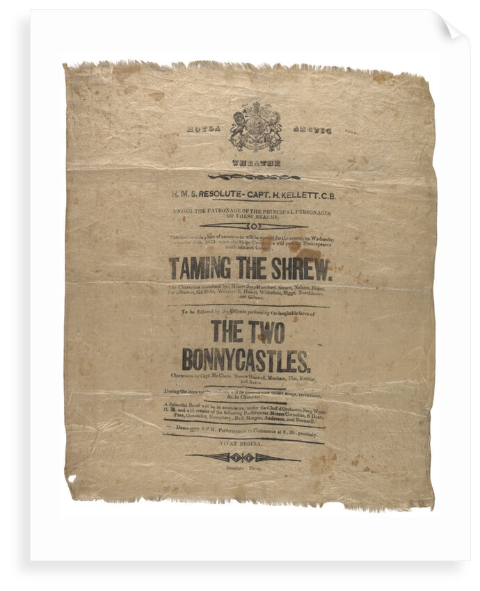 Playbill for Taming of the Shrew by unknown