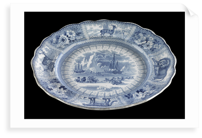 Dinner plate of the 'Arctic Scenery' pattern by Unknown