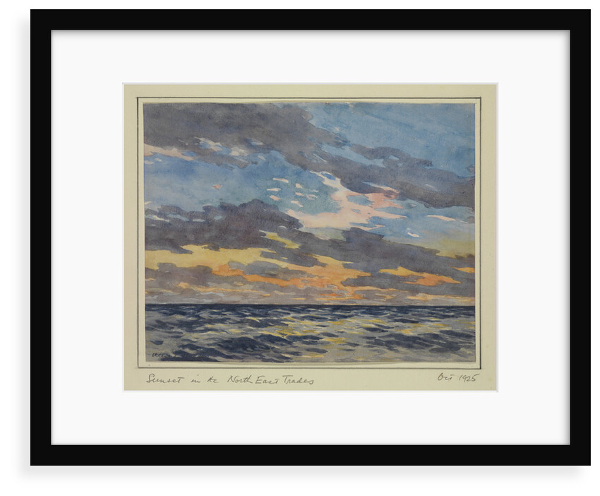 Sunset in the North East Trades, Oct 1925 by Sir Alister Hardy