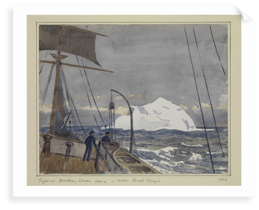 Typical Southern Ocean scene - near South Georgia by Sir Alister Hardy