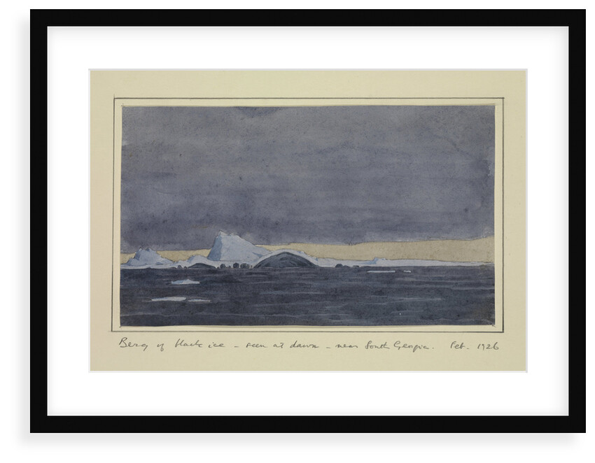 Berg of flack ice - seen at dawn - near South Georgia, Feb 1926 by Sir Alister Hardy