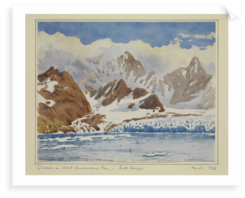 Glacier in West Cumberland Bay - South Georgia, March 1926 by Sir Alister Hardy