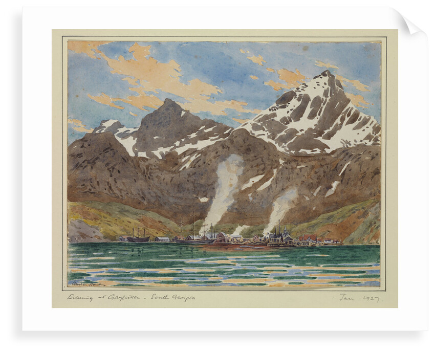 Evening at Grytviken, South Georgia, Jan 1927 by Sir Alister Hardy