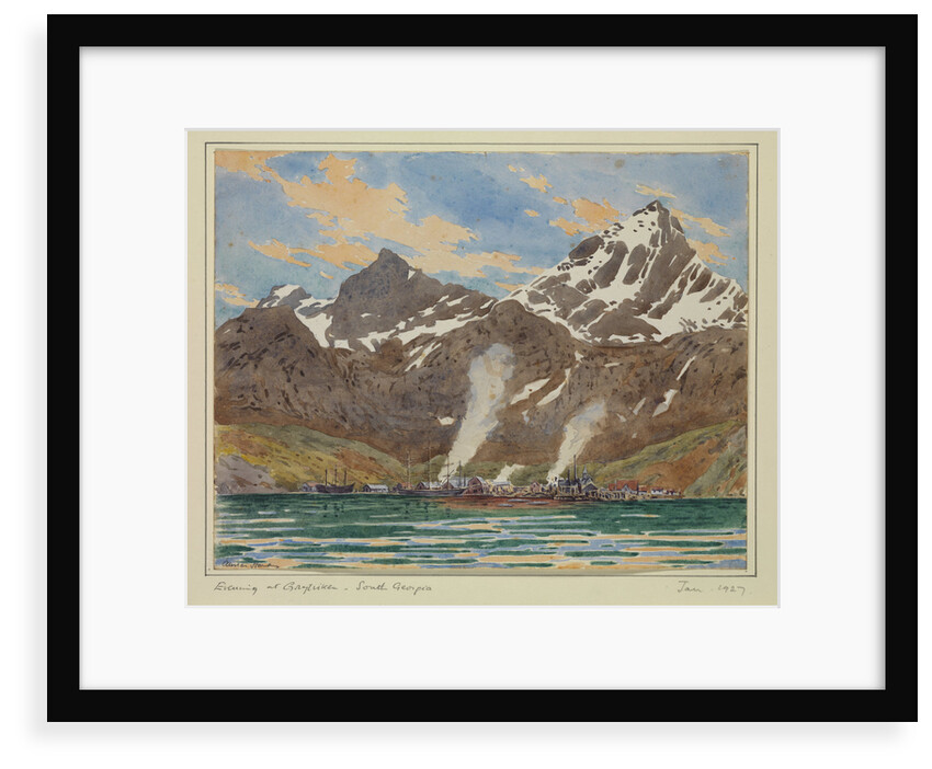 Evening at Grytviken, South Georgia, Jan 1927 by Sir Alister Hardy