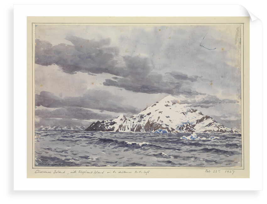 Clarence Island, with Elephant Island in the distance to the left, Feb 23rd, 1927 by Sir Alister Hardy