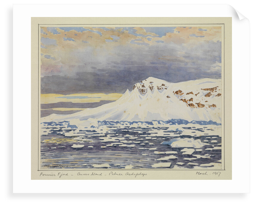 Fournier Fjord - Anvers Island - Palmer Archipelago, March 1927 by Sir Alister Hardy