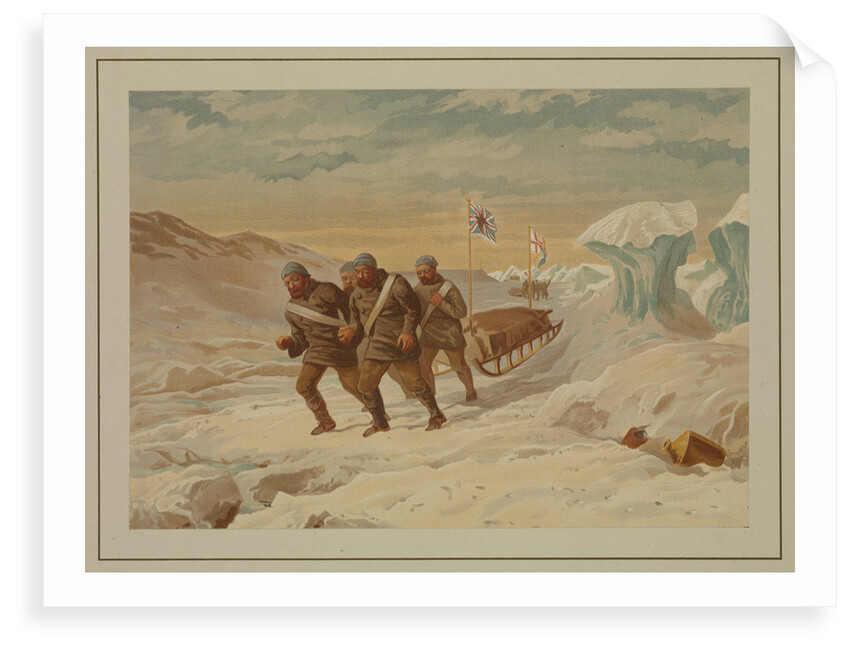 Polar sketches. Returning to the ship after an unsuccessful attempt to find the North Pole by Dr Edward Lawton Moss (artist); Ward