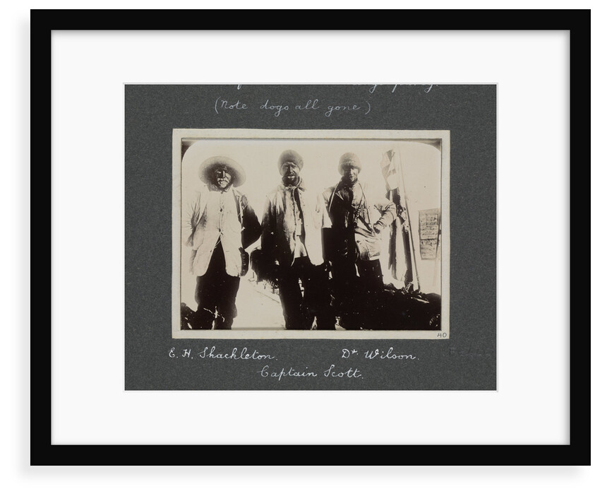 E.H. Shackleton, Captain Scott and Dr Wilson from National Antarctic Expedition photo album by Sir Ernest Henry Shackleton