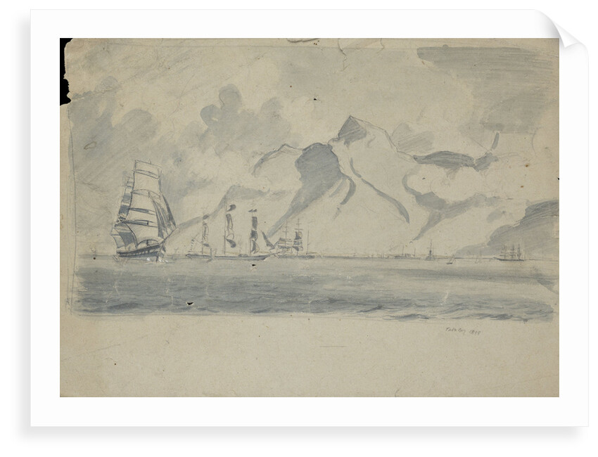 View of Table Bay with ships by John Everett