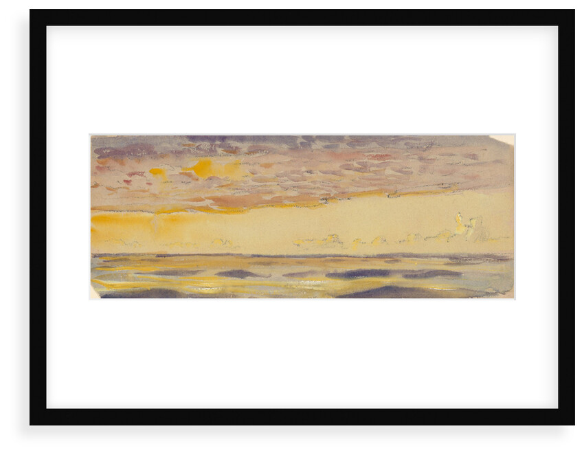 Seascape, yellow sea and purple clouds by John Everett