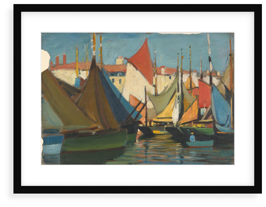La Rochelle: fishing boats in the harbour by John Everett