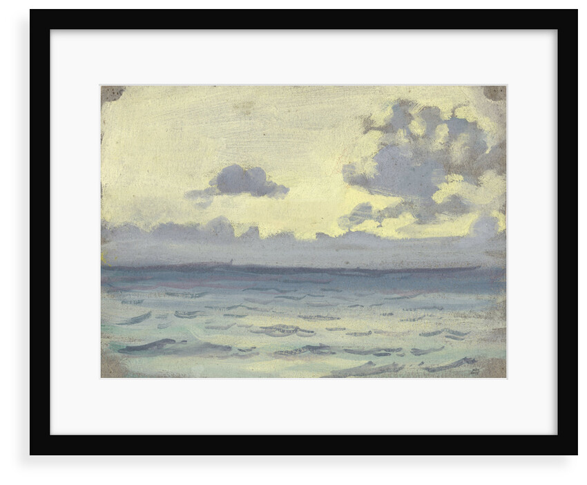 Seascape, ships on a calm horizon by John Everett