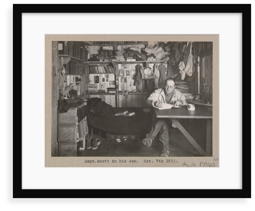 Captain Scott in his den by Herbert George Ponting