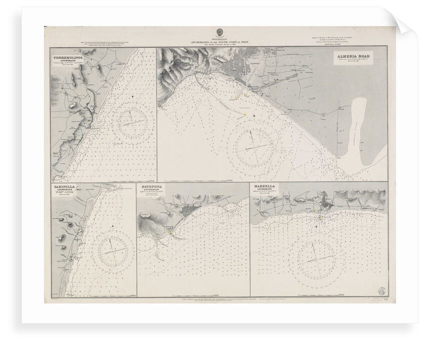 Mediterranean anchorages on the south coast of Spain from Spanish Government surveys of 1891 by British Admiralty