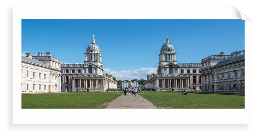 The grounds of the Old Royal Naval College towards the Queen's House and the Royal Observatory, Greenwich, London by National Maritime Museum